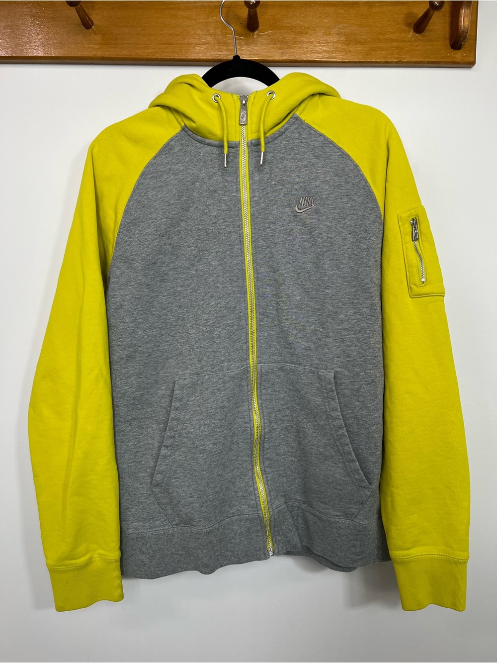 Nike Cotton Full Zip Hooded Sweatshirt | L
